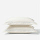 rimini cotton sateen sham-set terracotta - off-white