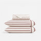 Rimini Cotton Sateen Sheet Set Terracotta - Off White
