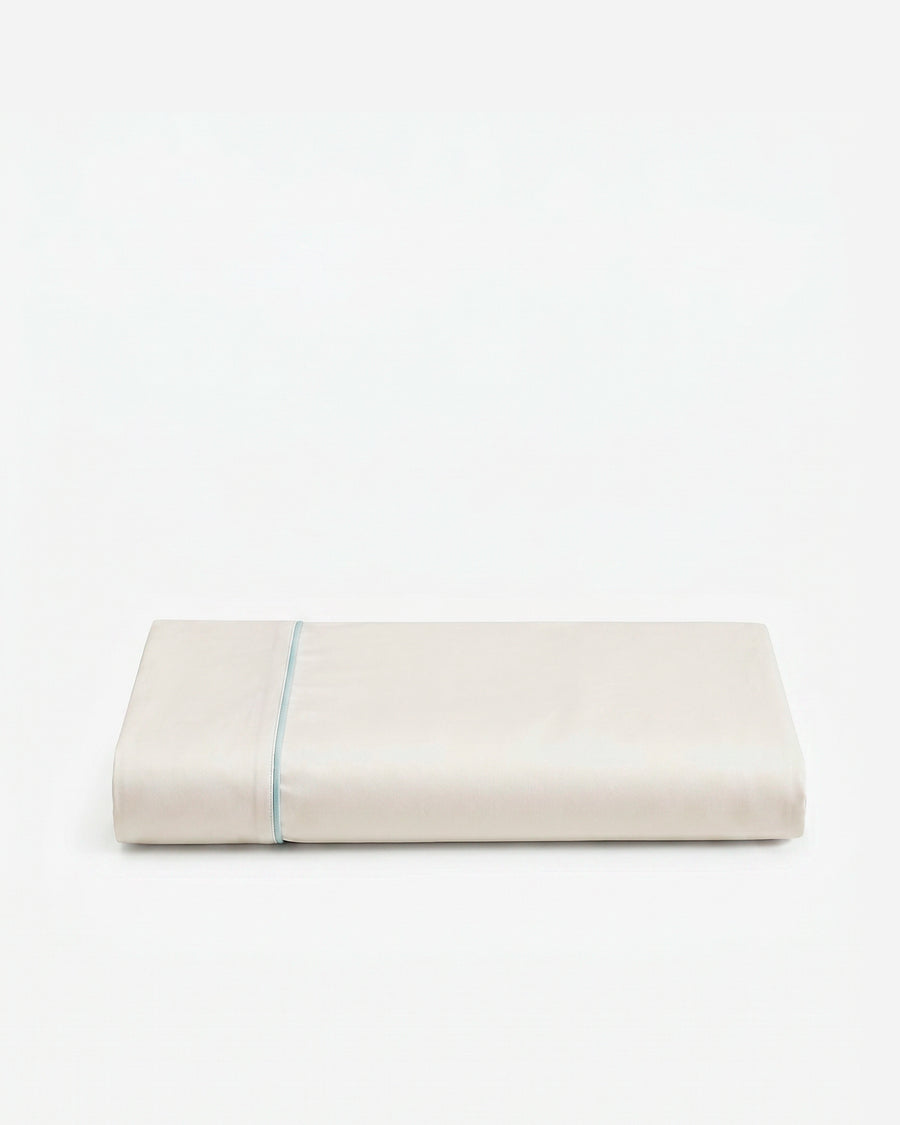 Image of Rimini Cotton Sateen Top Sheet with Piping