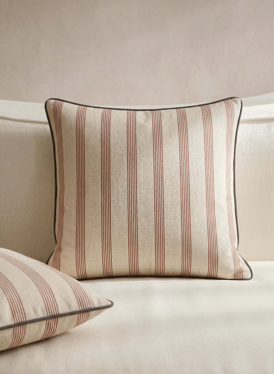 Sunday Citizen Rimini Throw Pillow in Terracotta - Off White