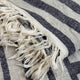 Riva Reversible Lightweight Beach Blanket Midnight - Off White