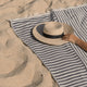 Riva Reversible Lightweight Beach Blanket Midnight - Off White
