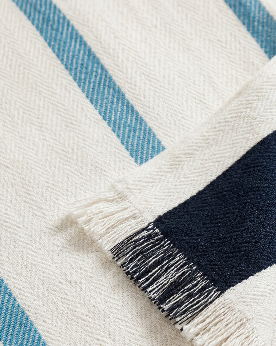 Riva Beach Blanket Off White - Midnight