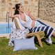Riva Beach Blanket Off White - Midnight
