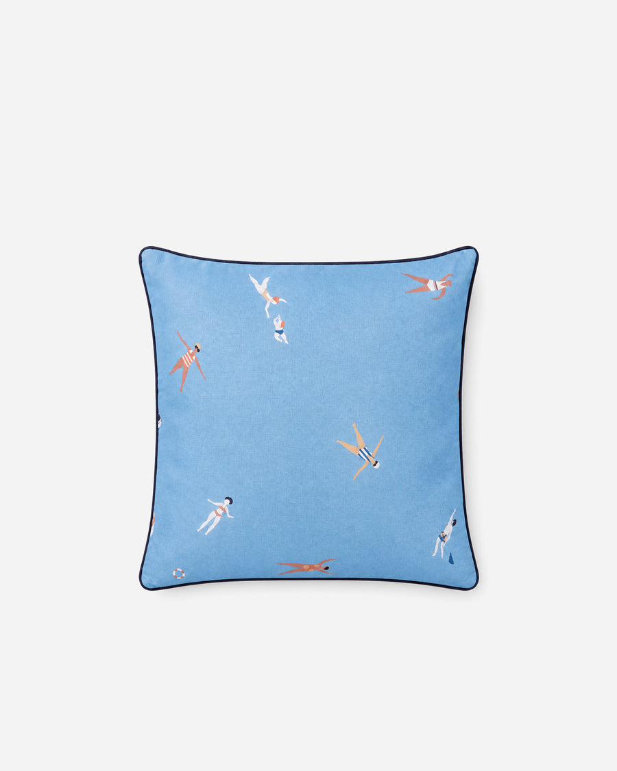 Sunday Citizen Riviera Outdoor Throw Pillow in Red - Off White
