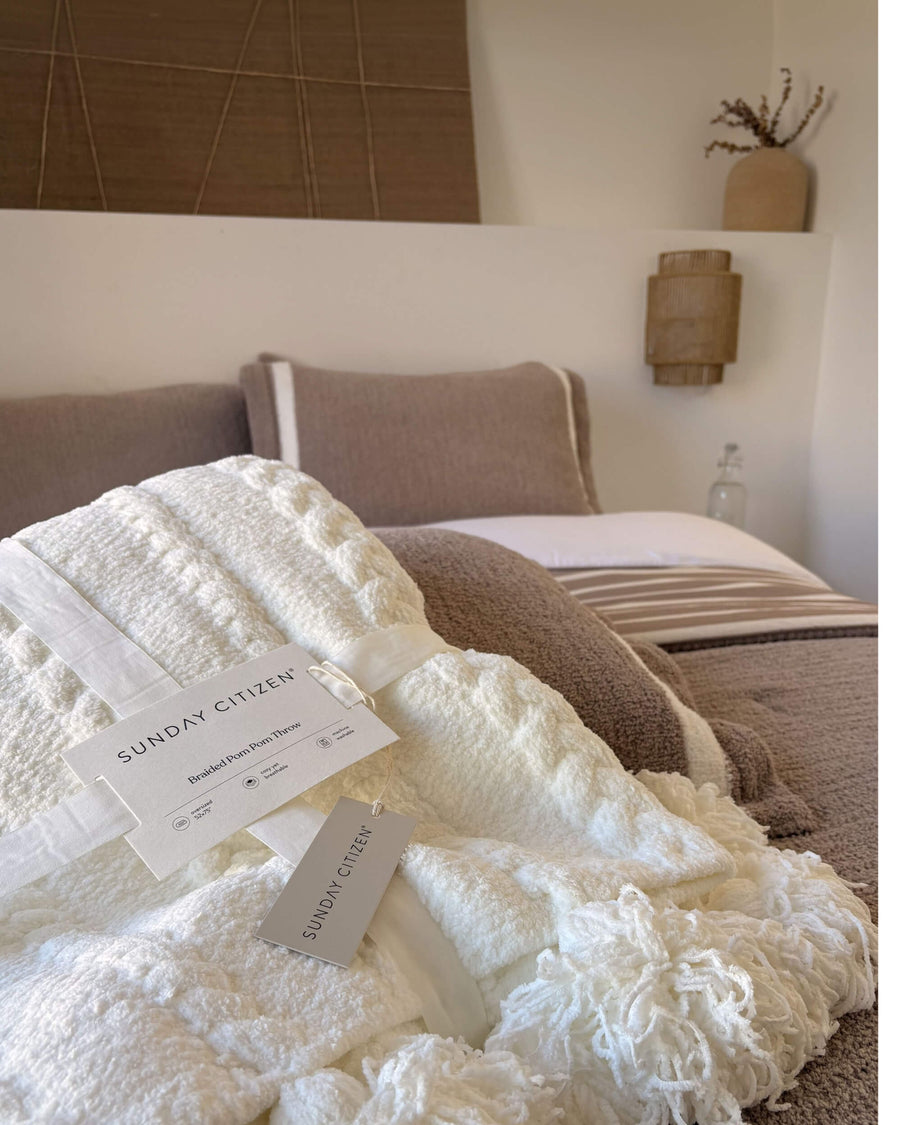 Sunday Citizen Sabbia Snug Striped  in Taupe - Off White