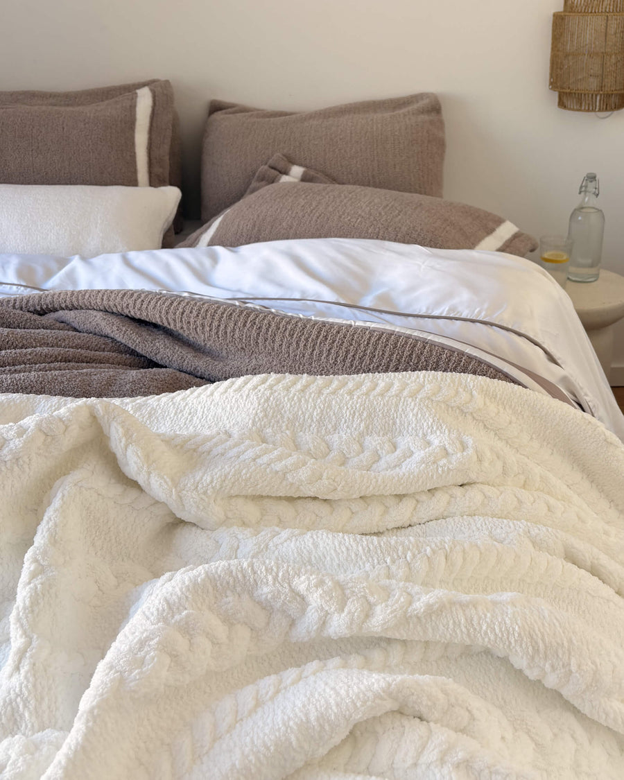 Sunday Citizen Sabbia Snug Striped  in Taupe - Off White