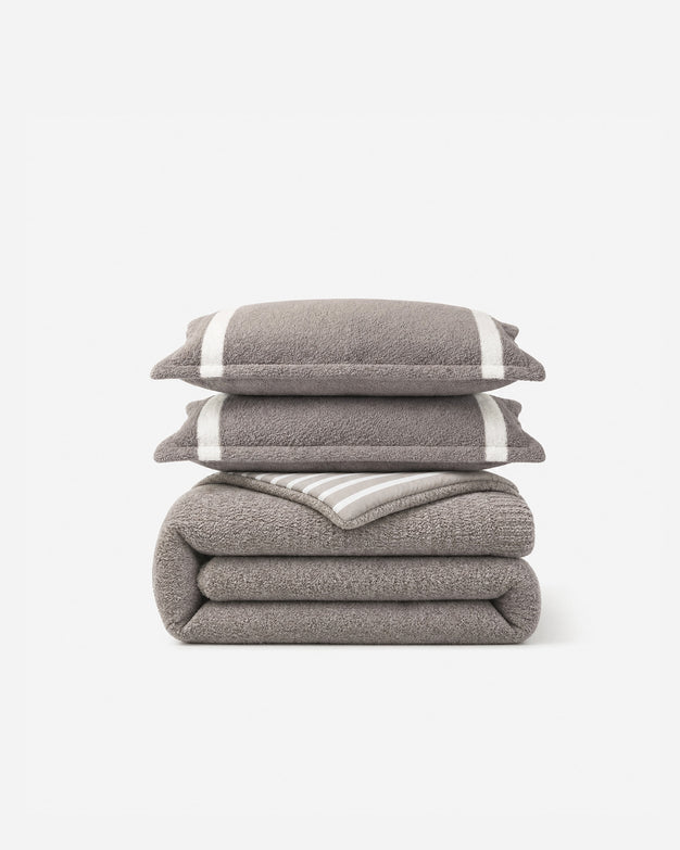 Sunday Citizen Sabbia Snug Striped  in Taupe - Off White