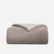 Sunday Citizen Sabbia Snug Striped  Comforter in Taupe - Off White