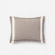 Sunday Citizen Sabbia Snug Striped Sham Set in Taupe - Off White