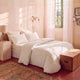 Salvia Reversible Cotton Mist Duvet Cover Light Sage - Off White