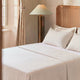 Salvia Cotton Mist Top Sheet Light Sage - Off White