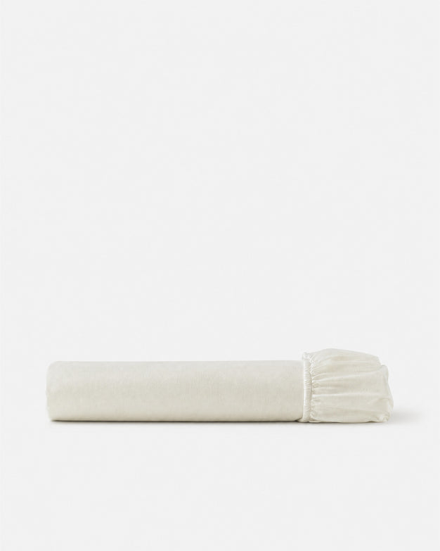 Salvia Reversible Cotton Mist  Sheet Set Light Sage - Off White