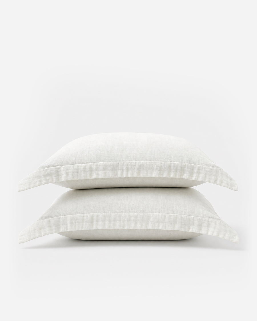 Salvia Cotton Mist Sham Set Light Sage - Off White