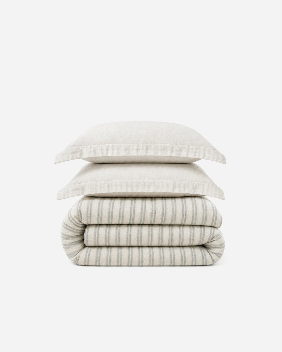 Image of Salvia Reversible Cotton Mist  Duvet Bundle