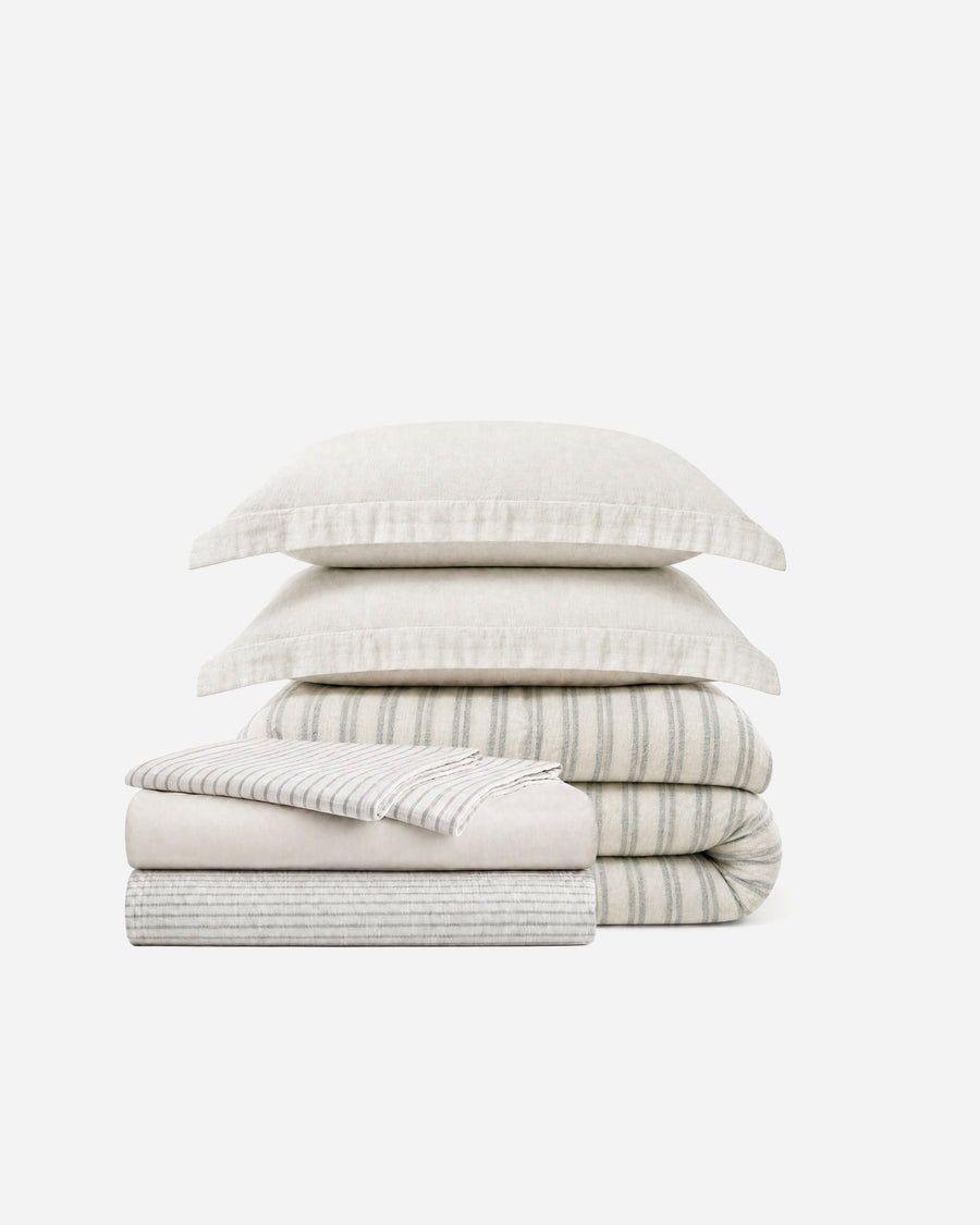 Salvia Reversible Cotton Mist  Move-in bundle Light Sage - Off White