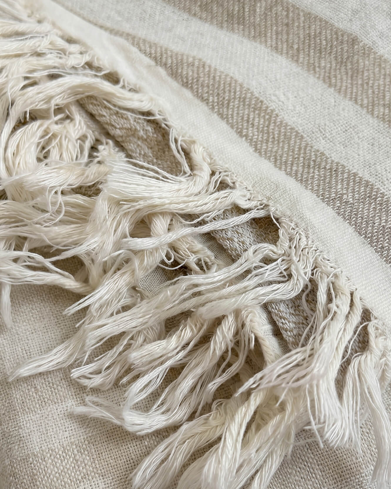 Serena Reversible Lightweight Beach Blanket Taupe - Off White