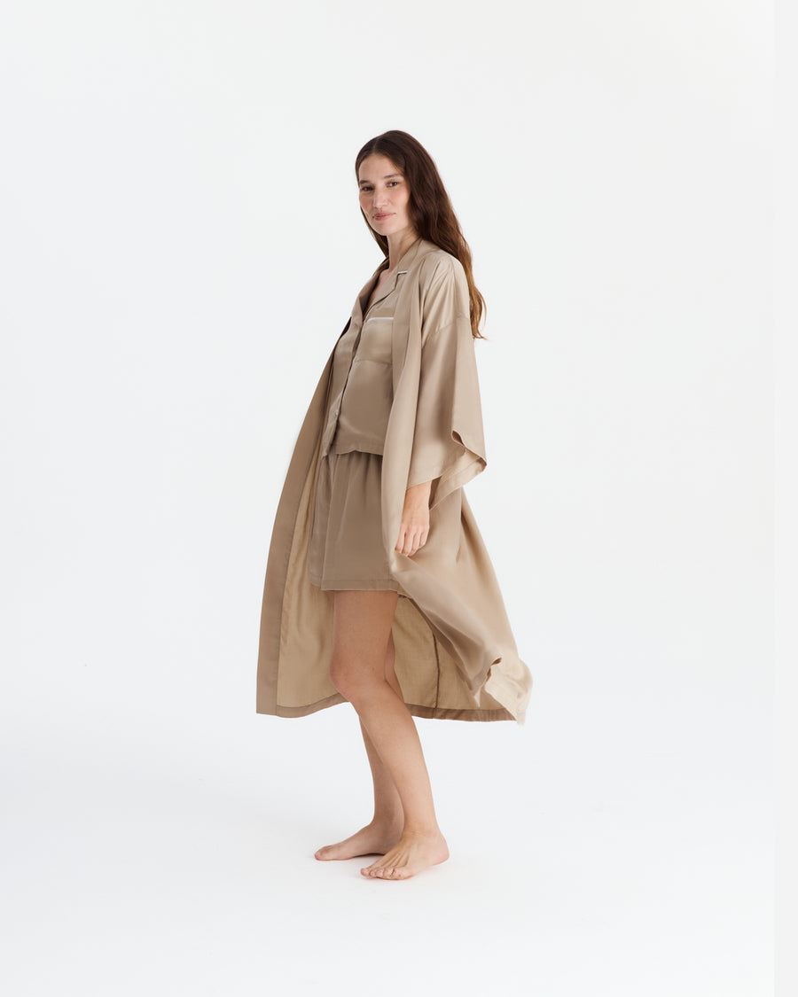 Silky Lyocell Kimono Biscotti