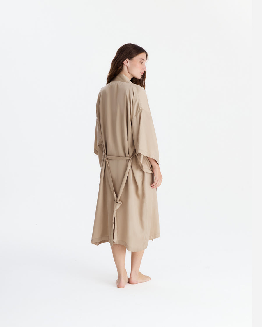 Silky Lyocell Kimono Biscotti