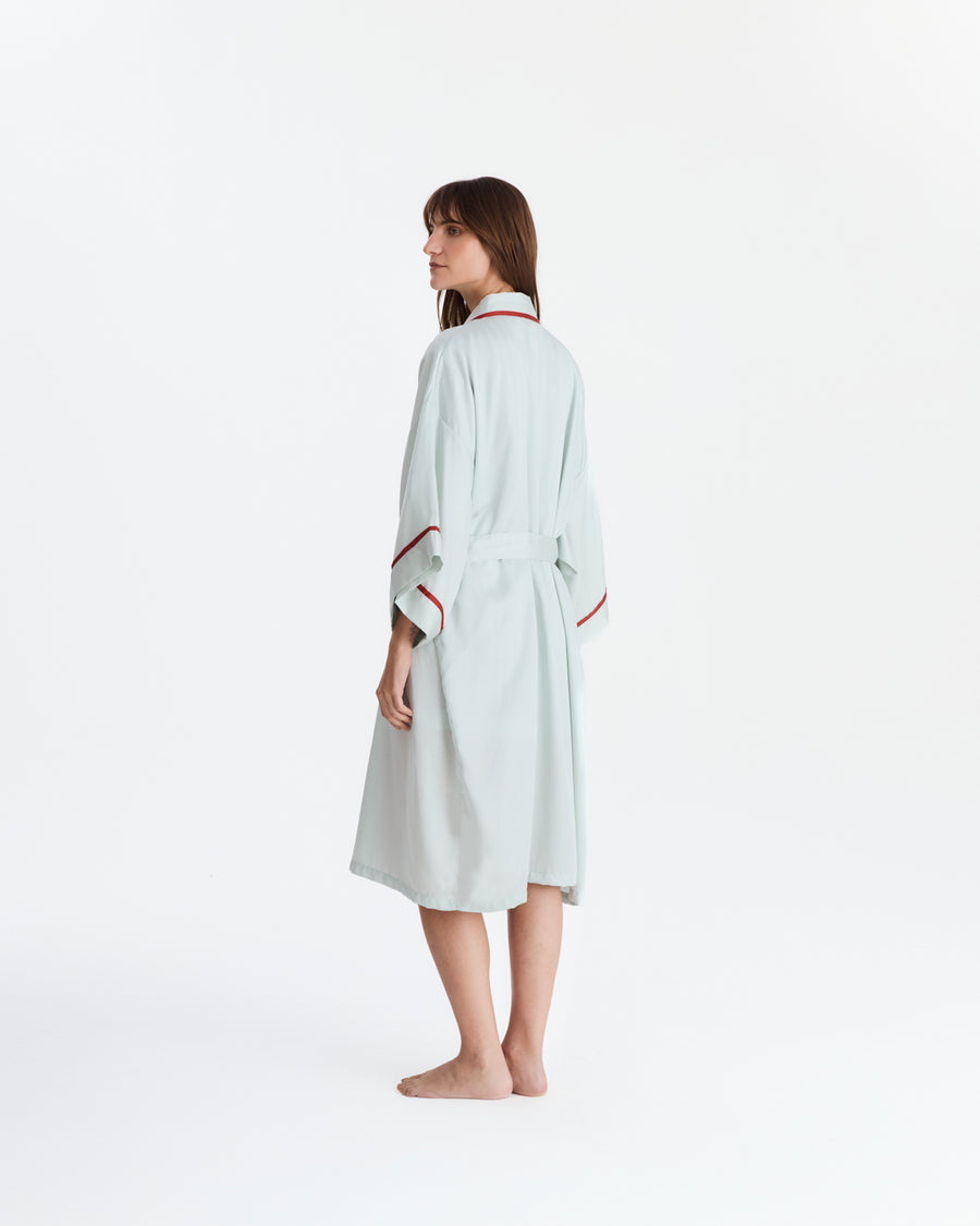 Mare Silky Lyocell Kimono Misty Blue