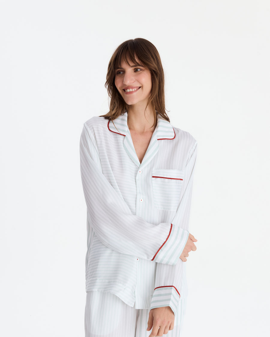 Image of Mare Silky Lyocell Long Pajama Set