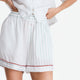 Sunday Citizen Silky Lyocell Mare Short PJ Set Misty Blue - White