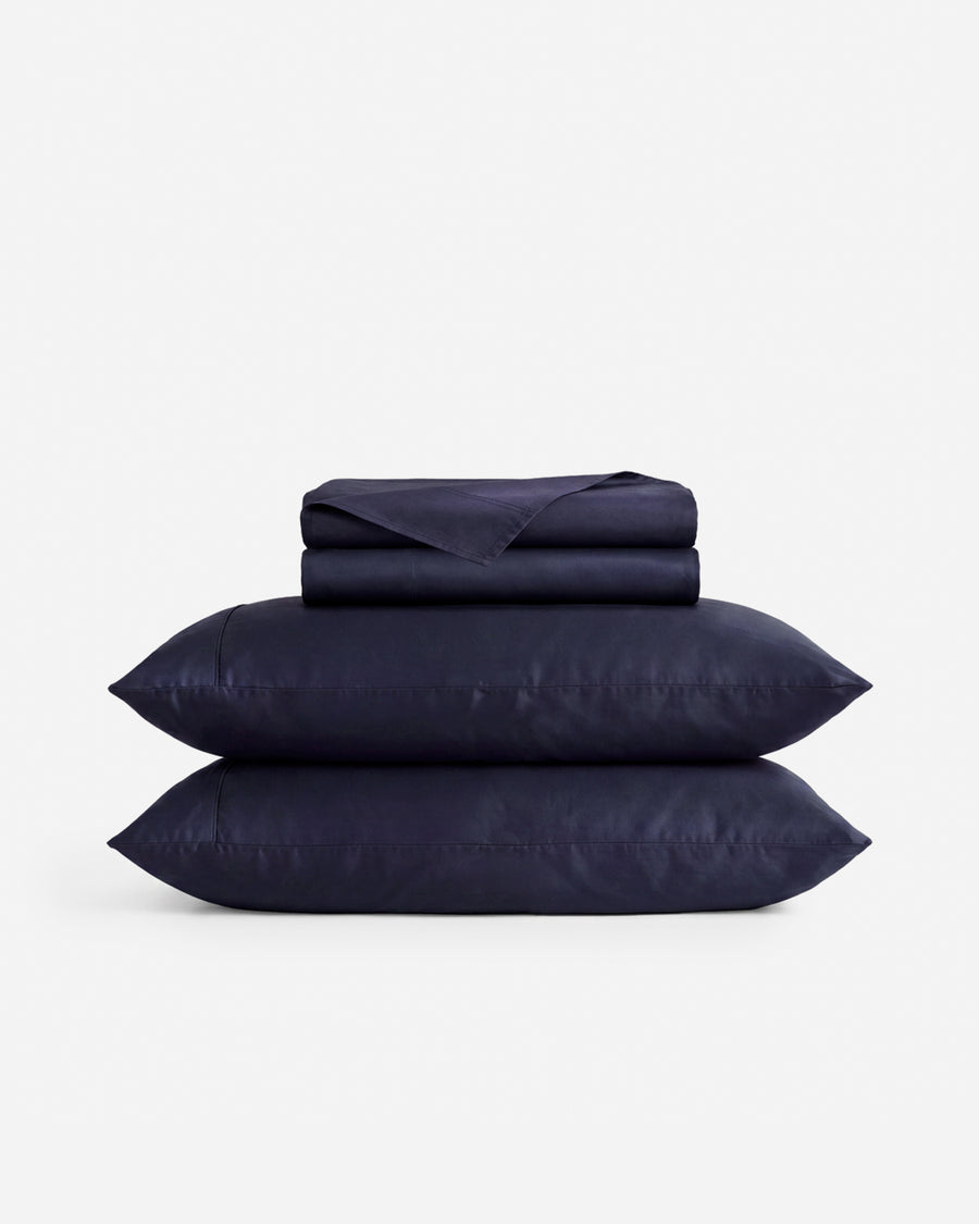 Sunday-Citizen_Silky-Lyocell-Sheet-Set Pillowcase Baritone Blue
