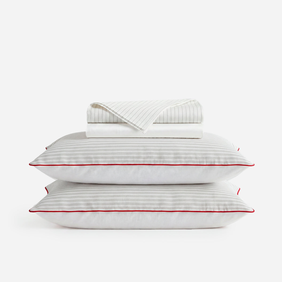 Sunday Citizen Mare Silky Lyocell Sheet. Set in Misty Blue - White
