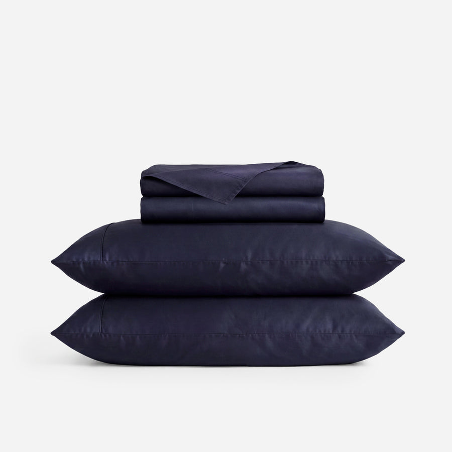 Sunday-Citizen_Silky-Lyocell-Sheet-Set Pillowcase Baritone Blue