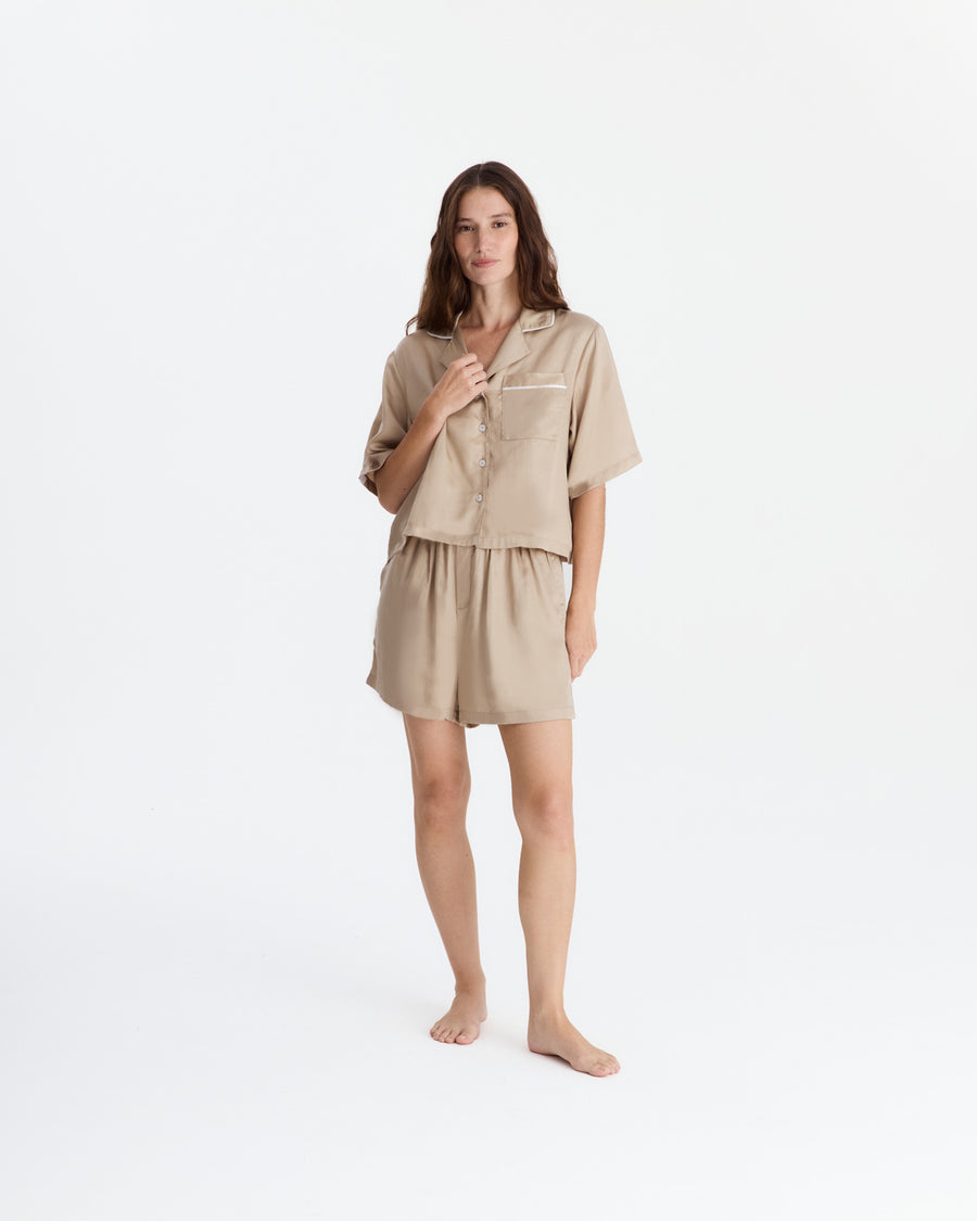 Sunday-Citizen_Silky-Lyocell-Short-PJ-Set Biscotti 