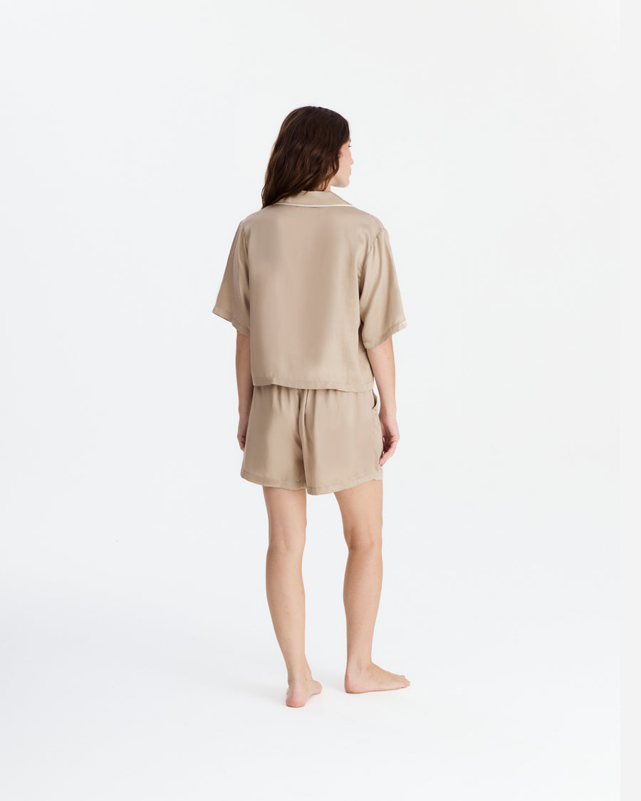 Sunday-Citizen_Silky-Lyocell-Short-PJ-Set Biscotti 