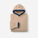 Snug Blanket Hoodie with Piping Biscotti - Blue