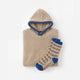 Snug Blanket Hoodie with Piping + Socks Bundle Biscotti - Blue