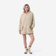 Snug Blanket Hoodie with Piping Vanilla - Sienna