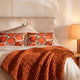 Sunday Citizen Snug Chunky Knit Throw and Decler Pillow in Cinnamon Stick