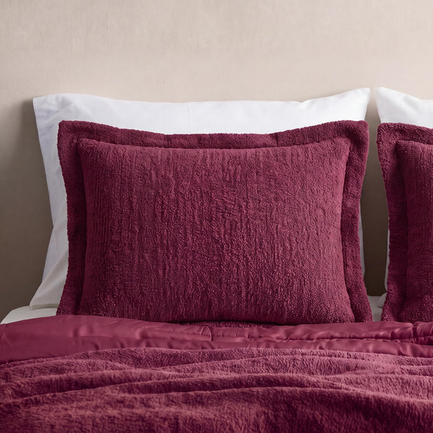 Snug Framed Sham Set Deep Burgundy