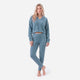 Snug Lite Cropped Hoodie + Jogger Set Antique Blue