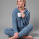 Snug Lite Cropped Hoodie + Jogger Set Antique Blue