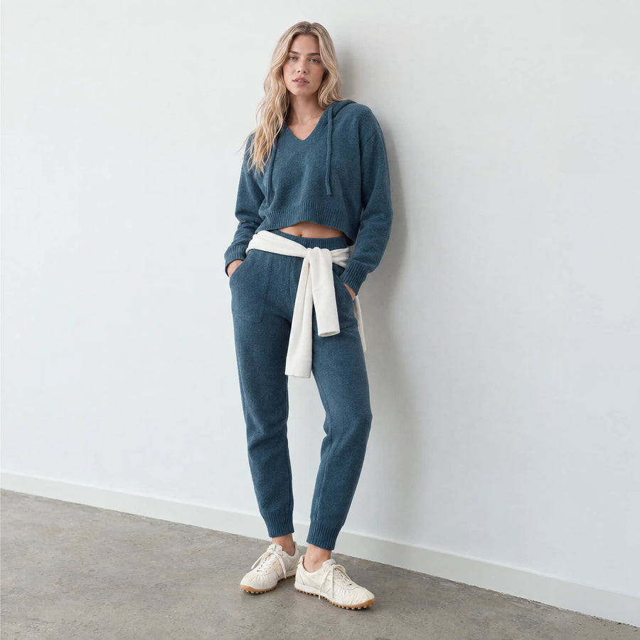 Snug Lite Cropped Hoodie + Jogger Set Mediterranea