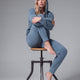 Snug Lite Cropped Hoodie Antique Blue