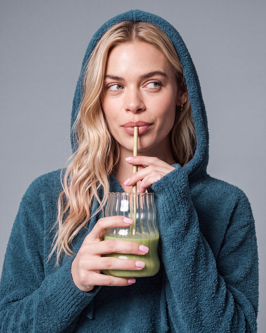 Snug Lite Cropped Hoodie Mediterranea