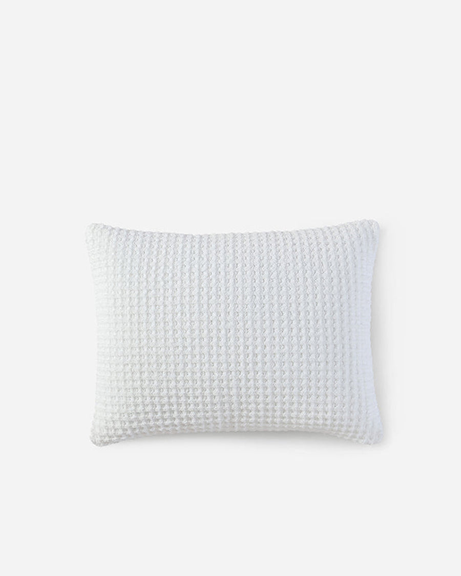 Sunday Citizen Snug Waffle Bamboo Sham Set in Clear White