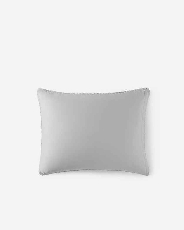 Sunday Citizen Snug Waffle Bamboo Sham Set in Cloud Gray