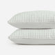 Sunday Citizen Snug Waffle Bamboo Sham Set in Off White close-up of soft fabric texture