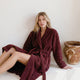 Snug Waffle Robe Deep Burgandy