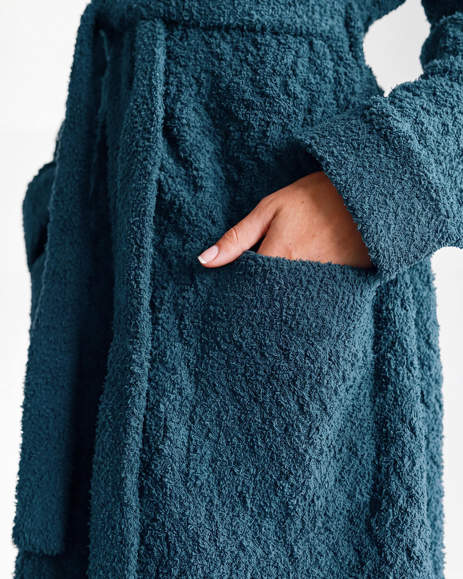 Snug Waffle Robe mediterranea