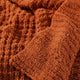 Sunday Citizen Snug Waffle Throw in Cinnamon Stick close-up of soft fabric texture