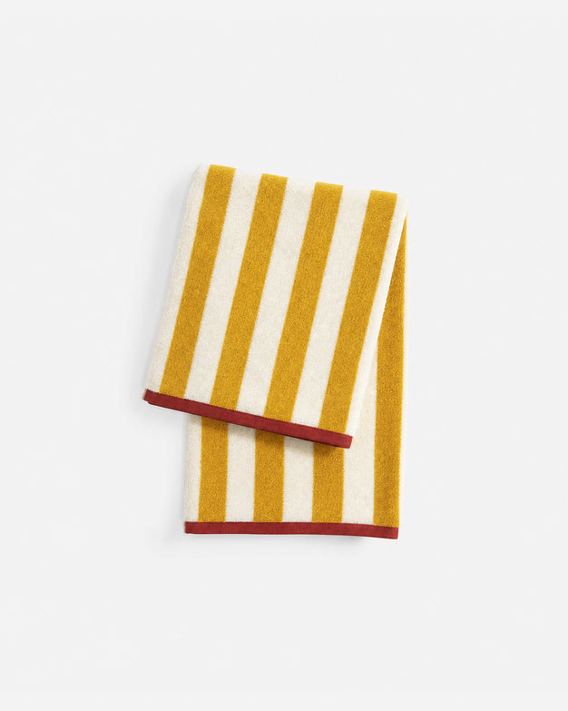 Sole Reversible Stripe Beach Towel Ochre