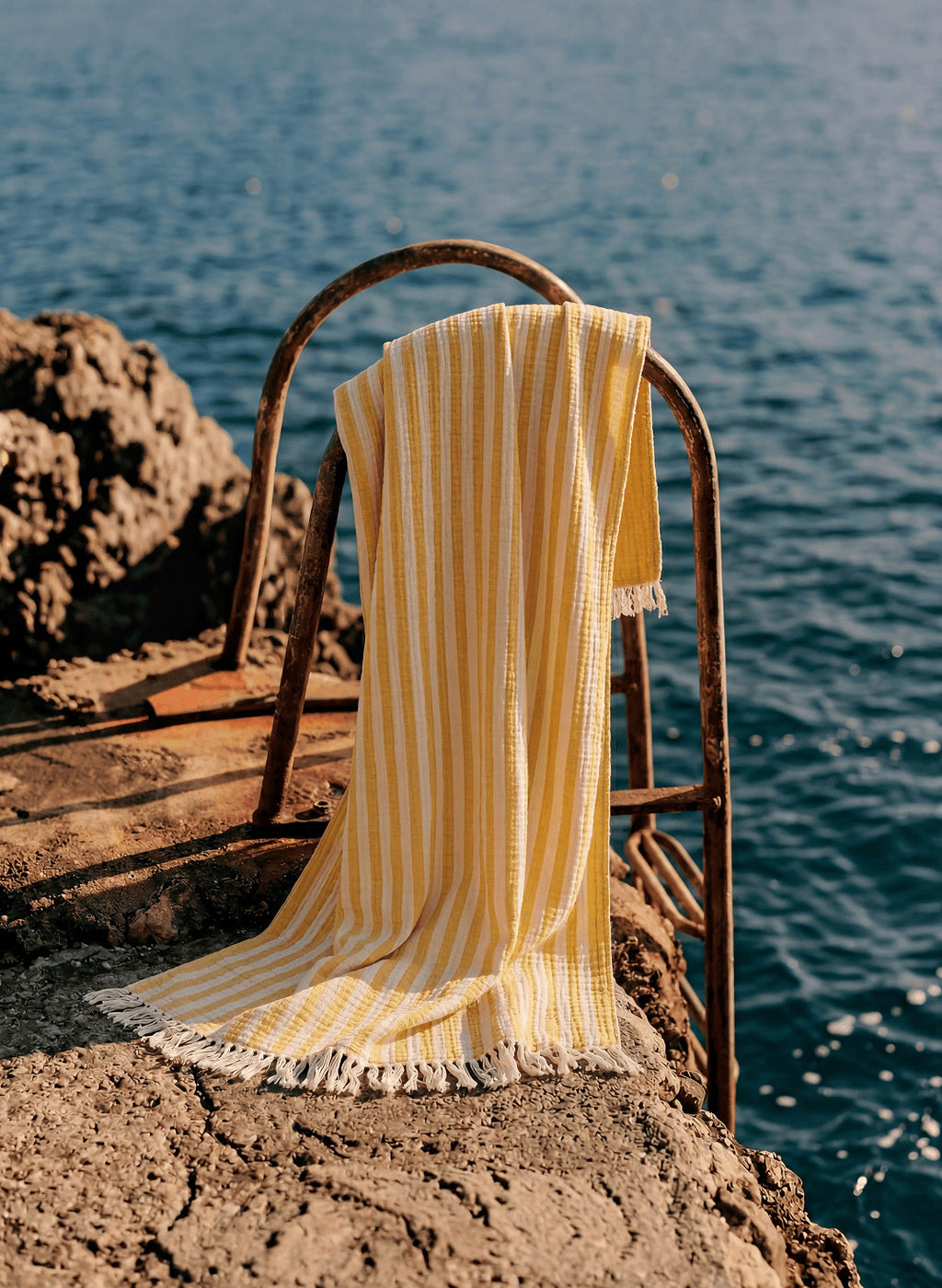 Sole Reversible Lightweight Beach Blanket Ochre