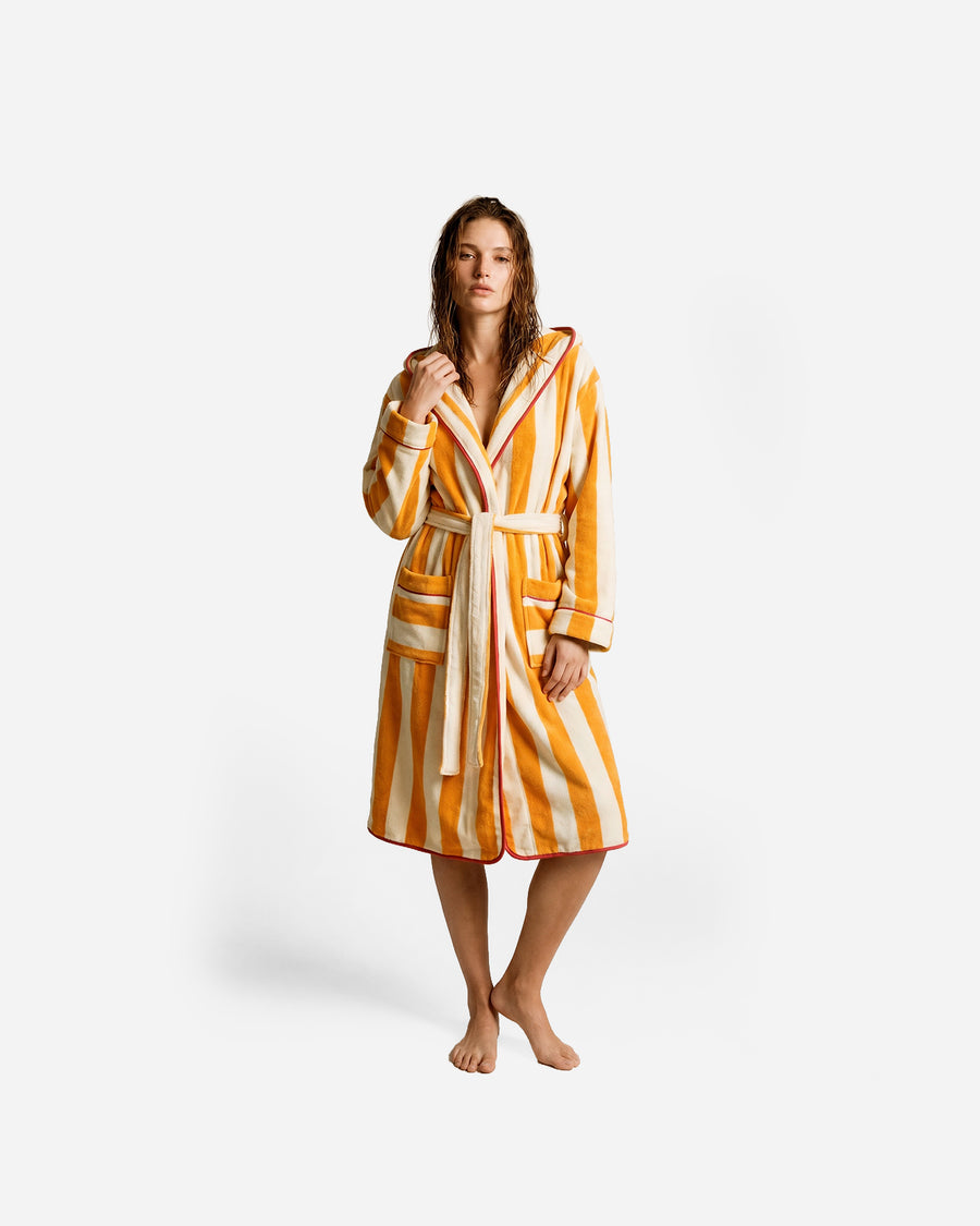 Sole Reversible Short Beach Terry Robe Ochre